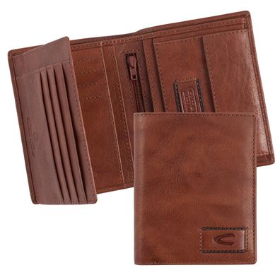 camel active Herrenbörse Brieftasche Leder hochformat mittelbraun cognac panama