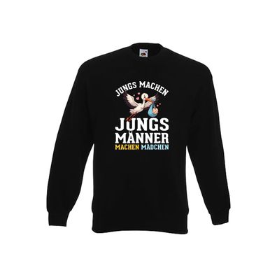 Männer machen Mädchen | Schwangerschaft | verkündung Sweatshirt Schwarz