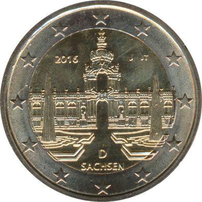 Deutschland 2 Euro 2016 - Zwinger ( J )*