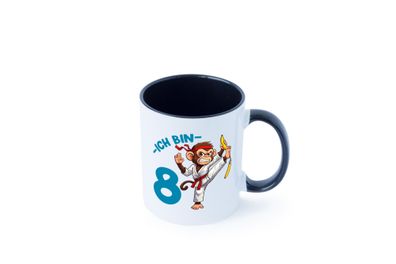 Ich bin 8 | 8. Geburtstag | Karate | Kampfsport Affe Tasse - Geschenk