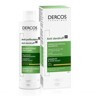 Vichy Dercos Anti-Schuppen Shampoo für trockenes Haar, 200 ml - Professionelle A