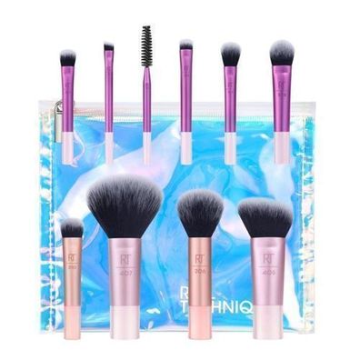 Real Techniques Reise-Fantasy Mini-Make-up-Pinselset, 10-teiliges Professionelle