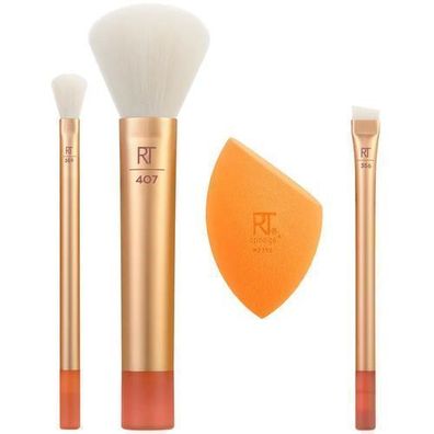 Real Techniques Midi Moment Make-up-Pinselset mit Schwamm - 3-teiliges Set fuer P