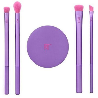 Real Techniques Afterglow Professionelles Augenpinsel-Set, 4-teiliges Antifalten
