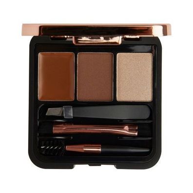 Makeup Revolution Augenbrauen-Styling Kit Medium Brown - Perfektes Brauenset fuer