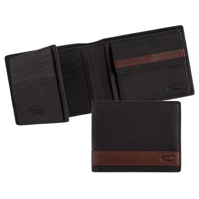 camel active Geldbörse Herrenbörse querformat, Leder schwarz black taipeh