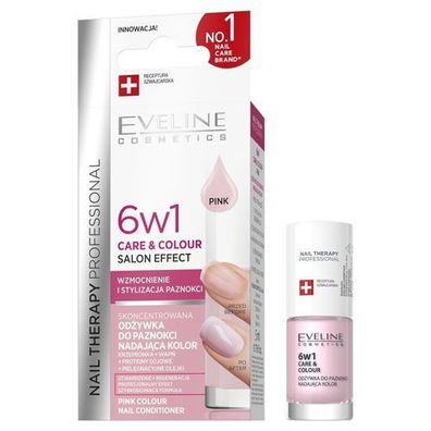 Eveline Cosmetics Therapy Profi Konzentrierte 6-in-1 Nagelpflege in Rosa, 5ml