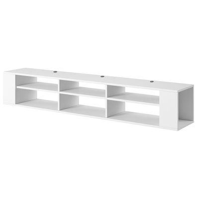 Selsey Wall - TV-Schrank mit 6 Fächern, Weiß, 175 cm
