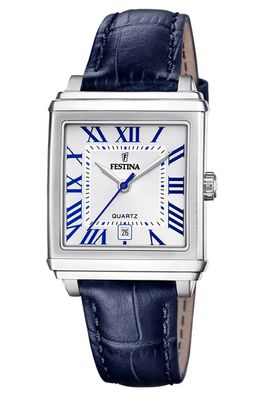Festina Damenuhr Rechteckig mit Lederband F20682/2