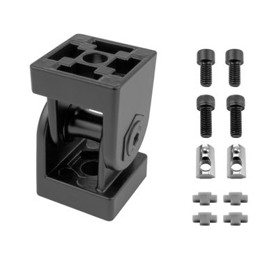 Gelenkverbinder Gelenk Winkelverbinder Nut 8 für Aluprofil 30-er schwarz