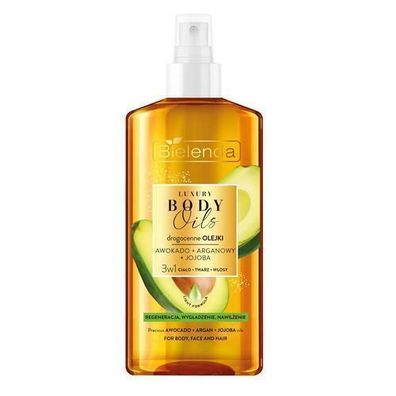 Bielenda 3in1 Pflegeoel mit Avocado-, Argan- und Jojobaoel - 150 ml fuer intensive