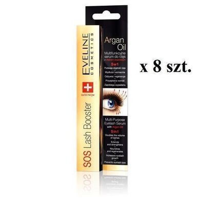 Eveline Cosmetics Wimpernserum 8x10 ml - Intensive Pflege fuer Kraeftige und Lange