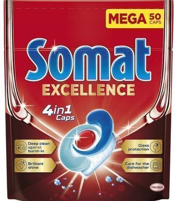 Somat Excellence 4in1 Geschirrspuelkapseln, 50 Stueck