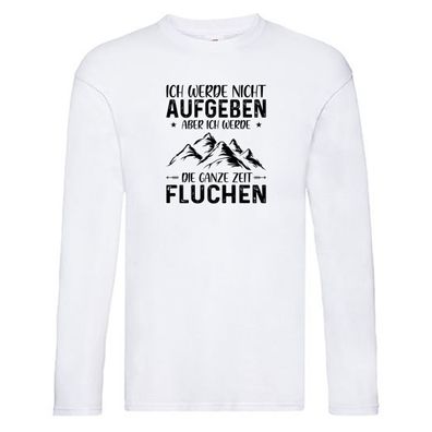 Nicht aufgeben, fluchen | Berge | Sternen| Pfeile Long Sleeve Weiß
