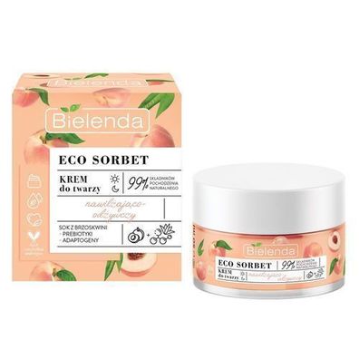Bielenda Eco Sorbet Pfirsich Feuchtigkeitscreme 50ml - Tages- und Nachtpflege fue