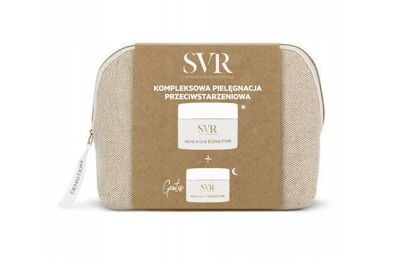 SVR Densitium Pflegeset mit Kosmetiktasche, Riche Creme 50 ml & Nachtbalsam 13 m