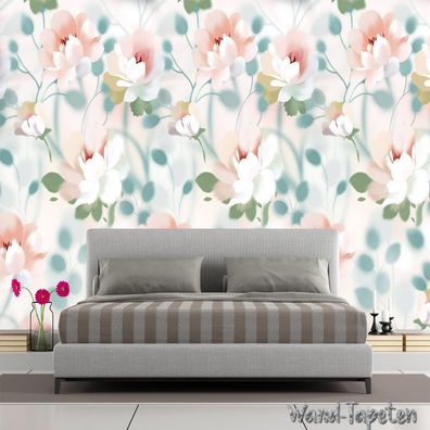 Vlies Fototapete Wandtapete Wandbilder Wandbild Blumen Muster Tapete 1736