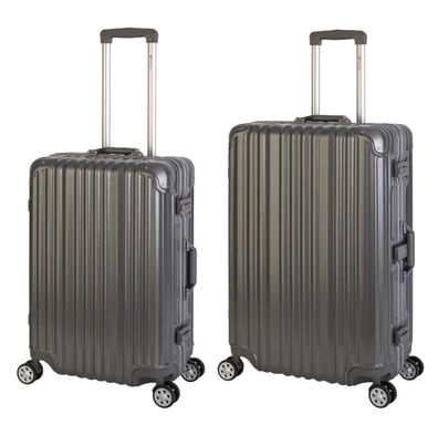Kofferset 2-teilig Checkin-Reisegepäck Trolleys Hartschale Polycarbonat Alu-Rahmen