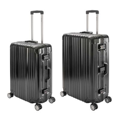 Kofferset 2-teilig Checkin-Reisegepäck Trolleys Hartschale Polycarbonat Alu-Rahmen