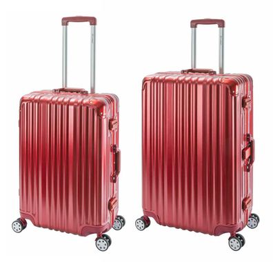 Kofferset 2-teilig Checkin-Reisegepäck Trolleys Hartschale Polycarbonat Alu-Rahmen