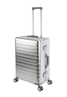 Koffer 100% Aluminium Hartschale Trolley Rollkoffer M TSA-Schloss Travelhouse Oslo