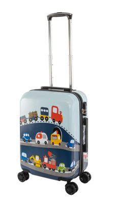Travelhouse - Happy Children - Busy Cars - Kinderkoffer Kindertrolley 41L