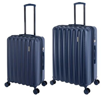 Travelhouse Porto Reisekoffer Navy-Blau M-66cm - L-76cm Hartschalenkoffer Reise Troll