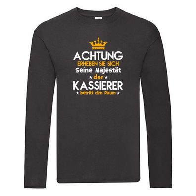 Erheben Sie sich: Kassierer | Spruch | lustig | Kasse Long Sleeve Schwarz