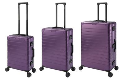 Travelhouse Oslo - 3-teiliges Reisekoffer Set Aluminium Handgepäck und Aufgabegepäck