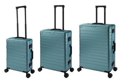 Travelhouse Oslo - 3-teiliges Reisekoffer Set Aluminium Handgepäck und Aufgabegepäck