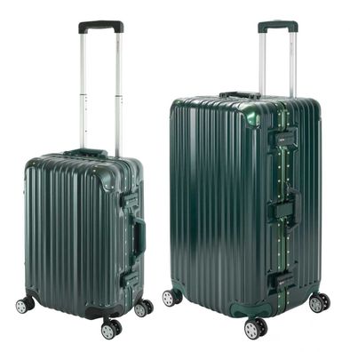 Reisekofferset Trolleyset Handgepäckkoffer XL Koffer Hartschale (PC+Alu) 2-teilig
