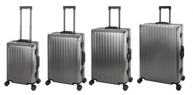 Aluminium Reisekoffer Gepäck-Set, Travelhouse® Tokyo S+M+L+XL Grau