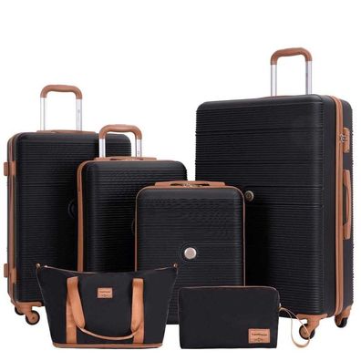 Trolleyset Koffer-Set S, M, L, XL + Reisetasche, Kosmetiktaschenset Hartschalenkoffer
