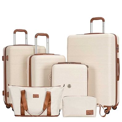 Trolleyset Koffer-Set S, M, L, XL + Reisetasche, Kosmetiktaschenset Hartschalenkoffer