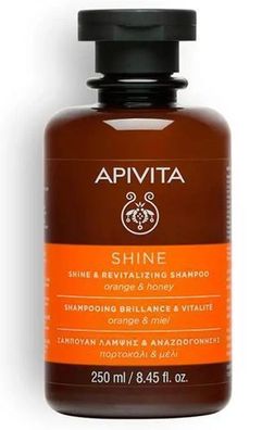 Apivita Glanzeffekt, Revitalisierendes Shampoo fuer strahlenden Glanz, 250 ml
