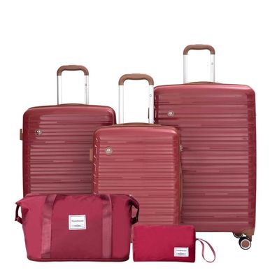 Trolleyset Koffer-Set M, L, XL + Schulranzen, Kosmetiktaschenset Hartschalen-Koffer