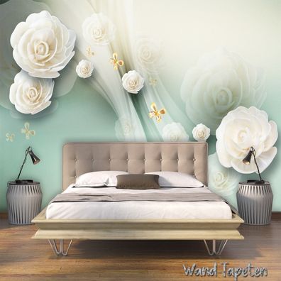 Vlies Fototapete Wandtapete Wandbilder Moderne Romantische Blumen 1748
