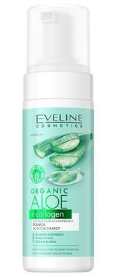 Eveline Cosmetics Bio Aloe & Kollagen Gesichtsschaum - 150 ml Natuerliche Sanfte