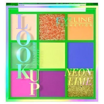 Eveline Kosmetik 9-Farben Neon Limetten Lidschattenpalette, 10,8g