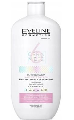 Eveline 6 Ceramide Intensiv Naehrende Koerperemulsion, 350 ml - Tiefenfeuchtigkeit