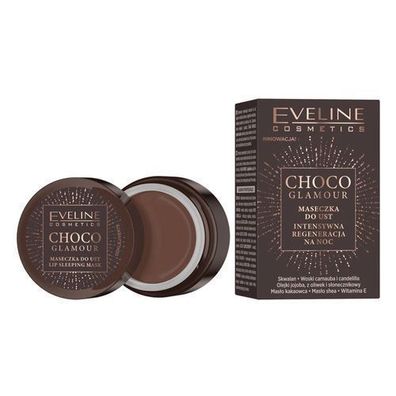 Eveline Cosmetics Choco Glamour Intensiv Regenerierende Nacht-Lippenmaske, 12ml