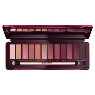Eveline Cosmetics Ruby Glamour Lidschattenpalette mit 12 Farben