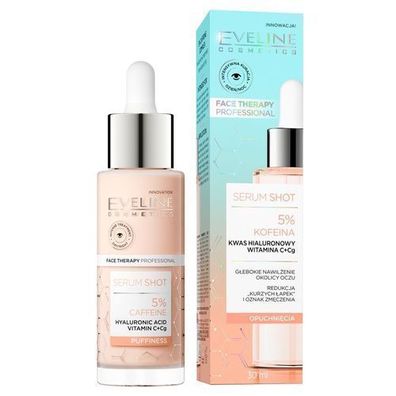 Eveline Cosmetics Gesichtsserum Shot 5% Koffein, 30 ml - Professionelle Gesichts