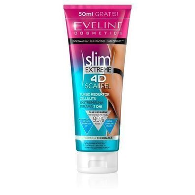 Eveline Slim Extreme 4D Skalpell Anti-Cellulite Creme, 7-Tage Intensivkur, 250 m