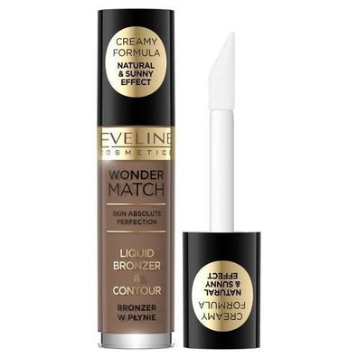 Eveline Cosmetics Fluessiger Bronzer Wonder Match 02, 4,5 ml - Natuerlicher Glow f
