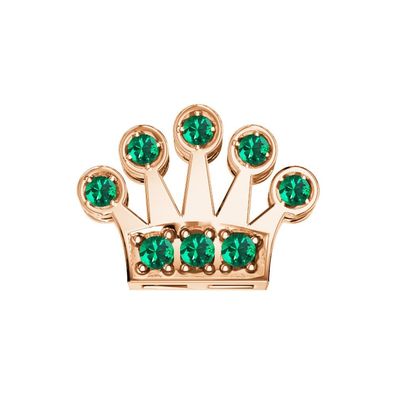 FRAU Gold - Dche6560 - Einzelelement Rose Gold Crown und Smaragde