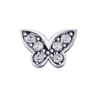 FRAU ORO - DCHF6561 - einzelnes Element fliegendes Weißgold und Diamanten
