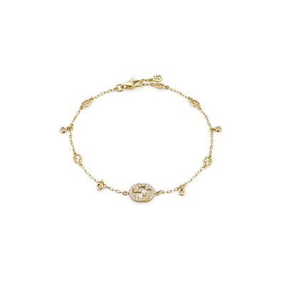 Gucci - Yba729403002 - ineinandergreifendes G -Armband in 18 kt Gelbgold und Diamante