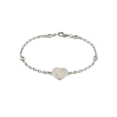 Gucci - Yba645546003 - Gucci -Herzarmband mit Herzzauber in Sterlingsilber und Emaill
