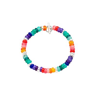 Dodo - DBC2004RONDERN0AG - Regenbogen -Rondelle -Armband